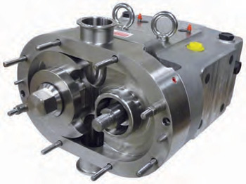 ZP2 Series pump with cover removed, demonstrating inline cleanability